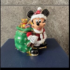ARRIBAS BROTHERS DISNEY DISNEYLAND MK MICKEY MOUSE SANTA TRINKET BOX BP3812K1